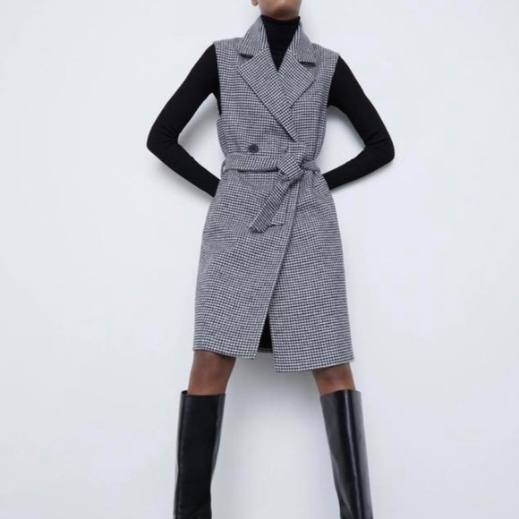 ZARA Waistcoat(White+Black, US S,  M ) - Picture 3 of 8